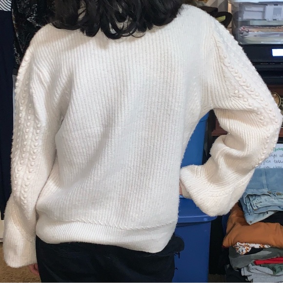 #10 Paige Wool Blend Crème Color Sweater - Picture 4 of 11